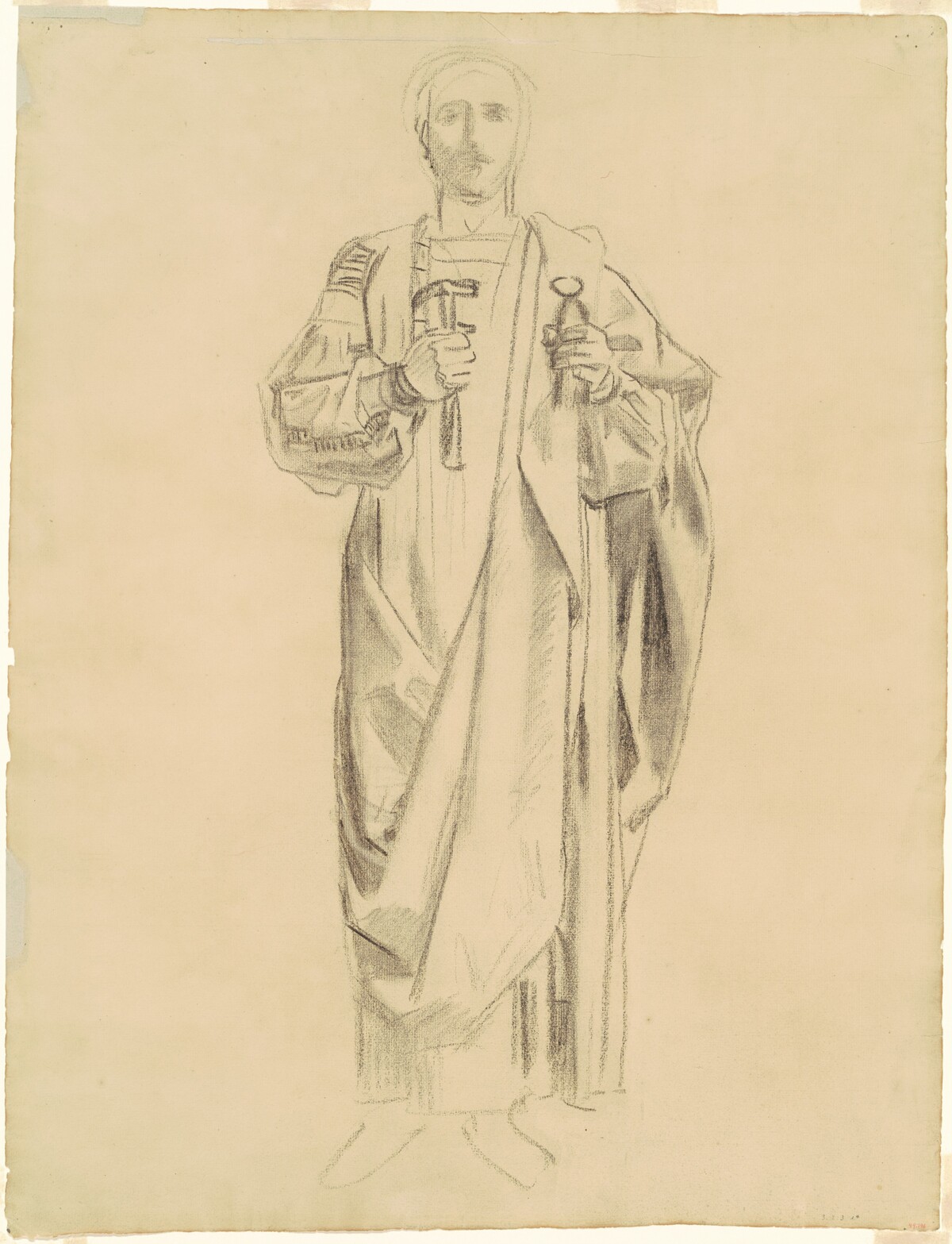 Study for "Dogma of the Redemption: Frieze of Angels" [recto] by John Singer Sargent
