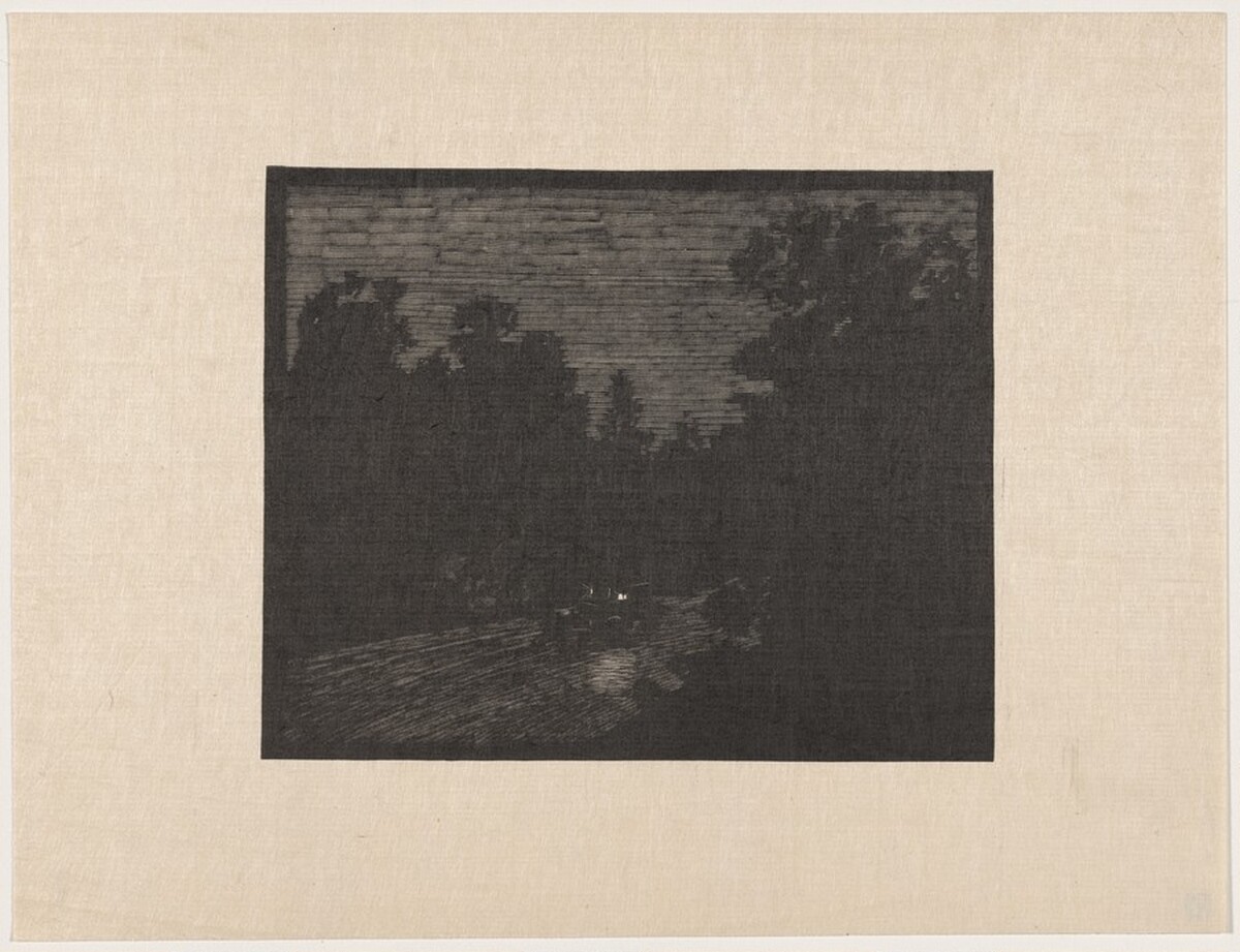 Voiture dans la nuit by Georges-Charles Hugo