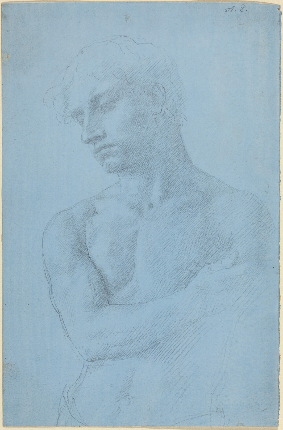 Bust of Nude Man by Alphonse Legros