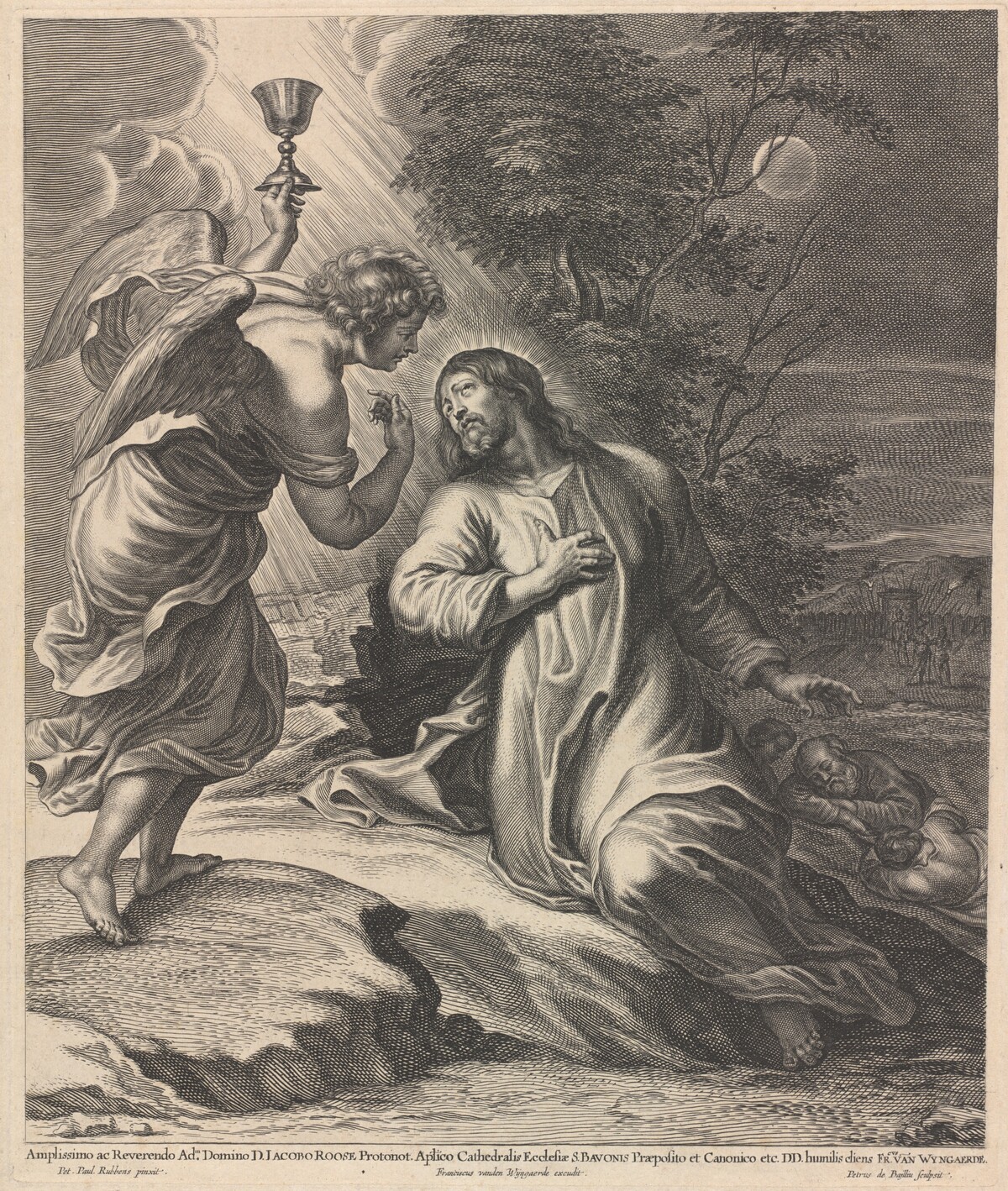 Christ on the Mount of Olives by Pieter de Bailliu after Sir Peter Paul Rubens