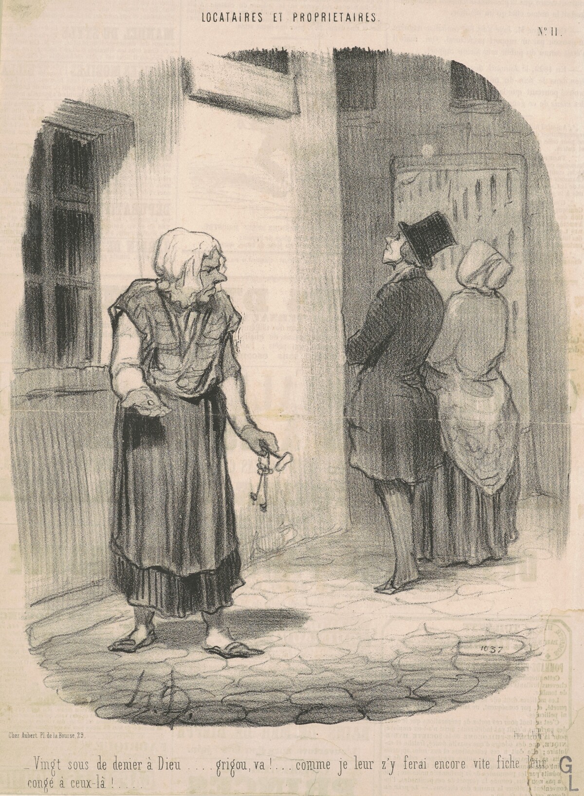 Vingt sous de denier a Dieu... by Honoré Daumier
