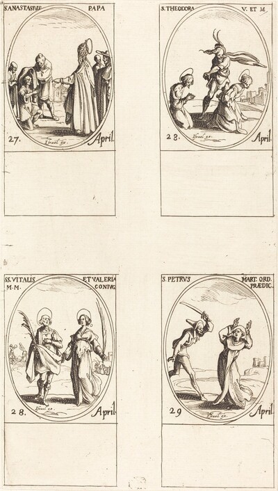St. Anastasius; St. Theodora; Sts. Vitalis and Valeria; St. Peter Martyr