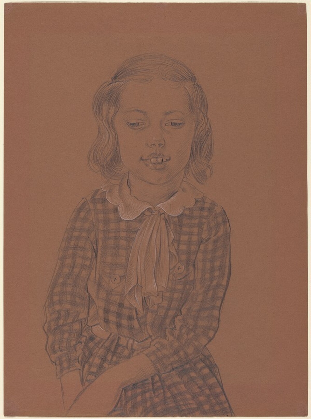 Young Girl in a Checked Dress by Hans Bellmer