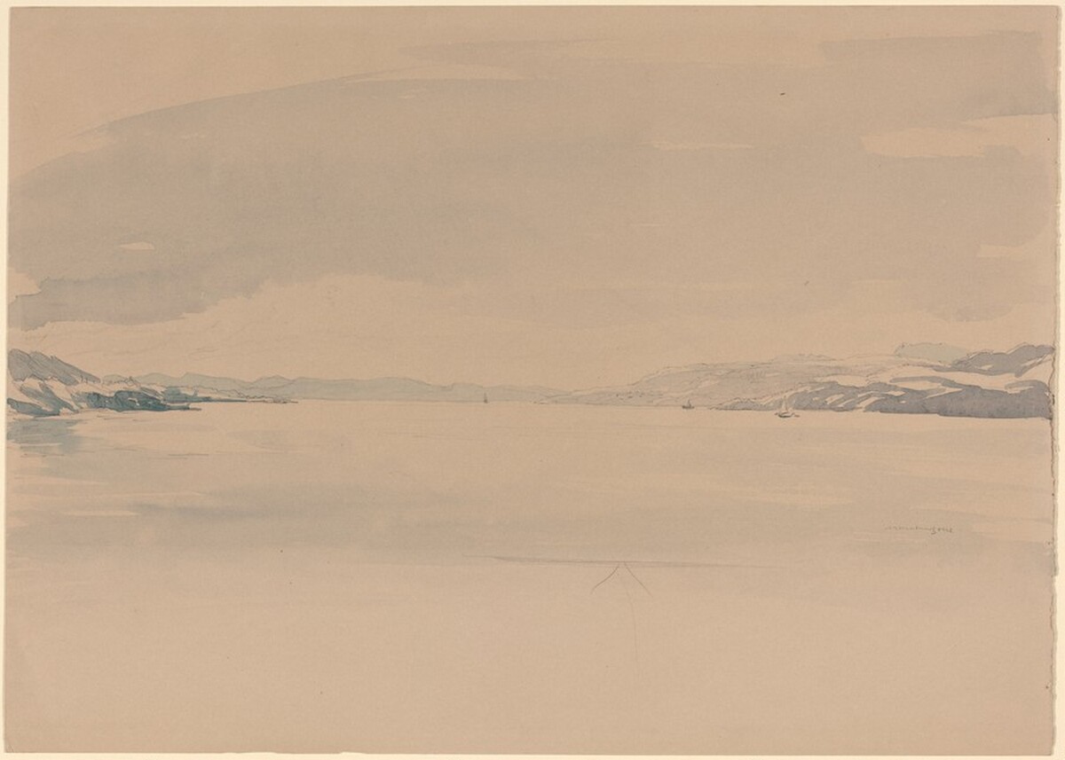 Fiord near Bergen, Norway by Sir Muirhead Bone