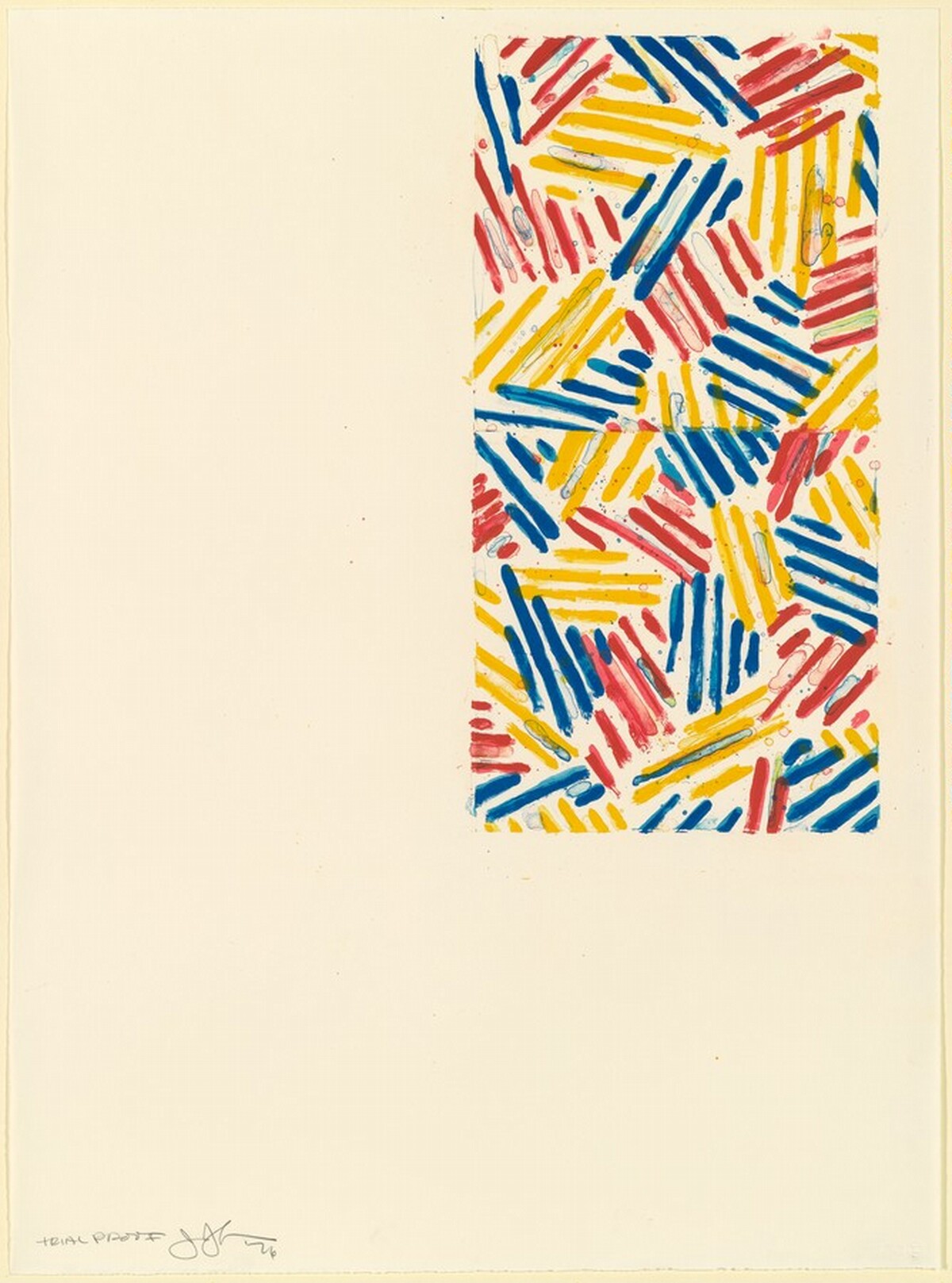 #5 (after 'Untitled 1975') [trial proof] by Jasper Johns