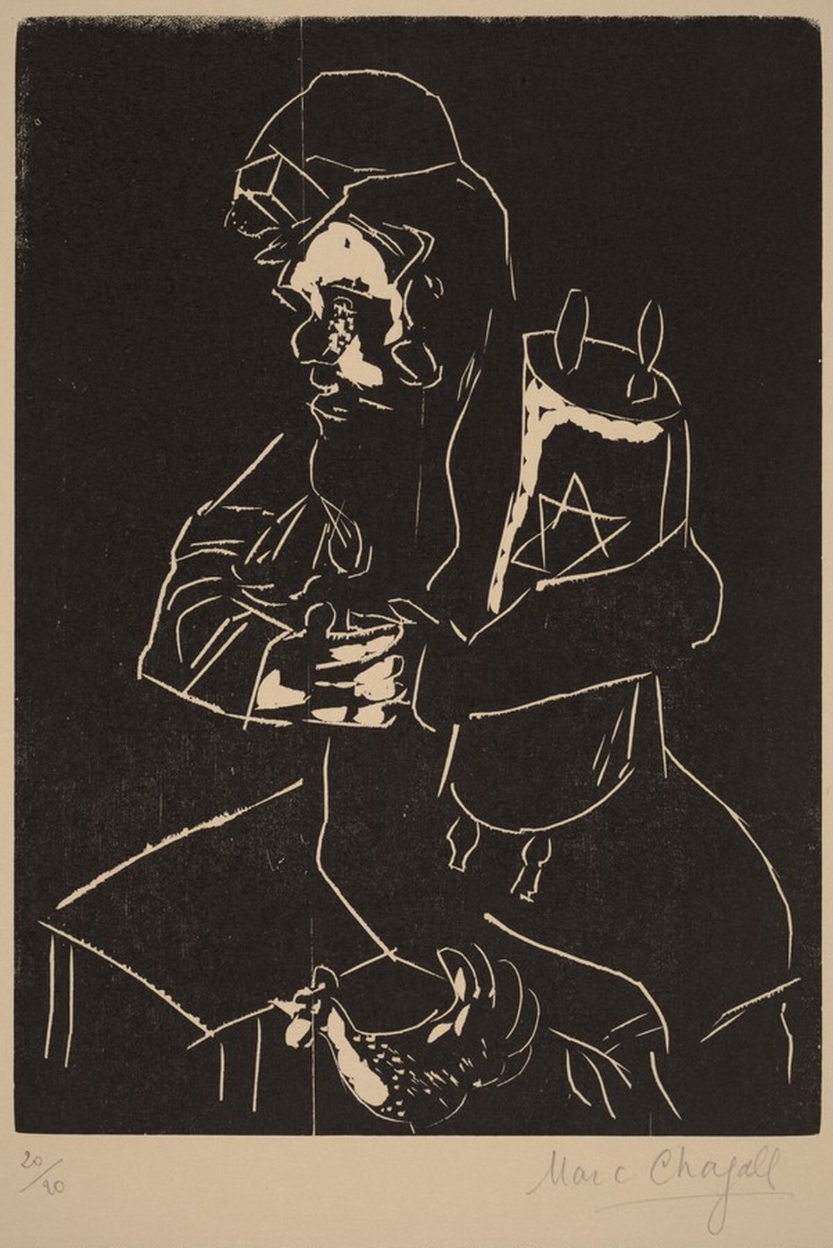 Jew with a Torah by Marc Chagall