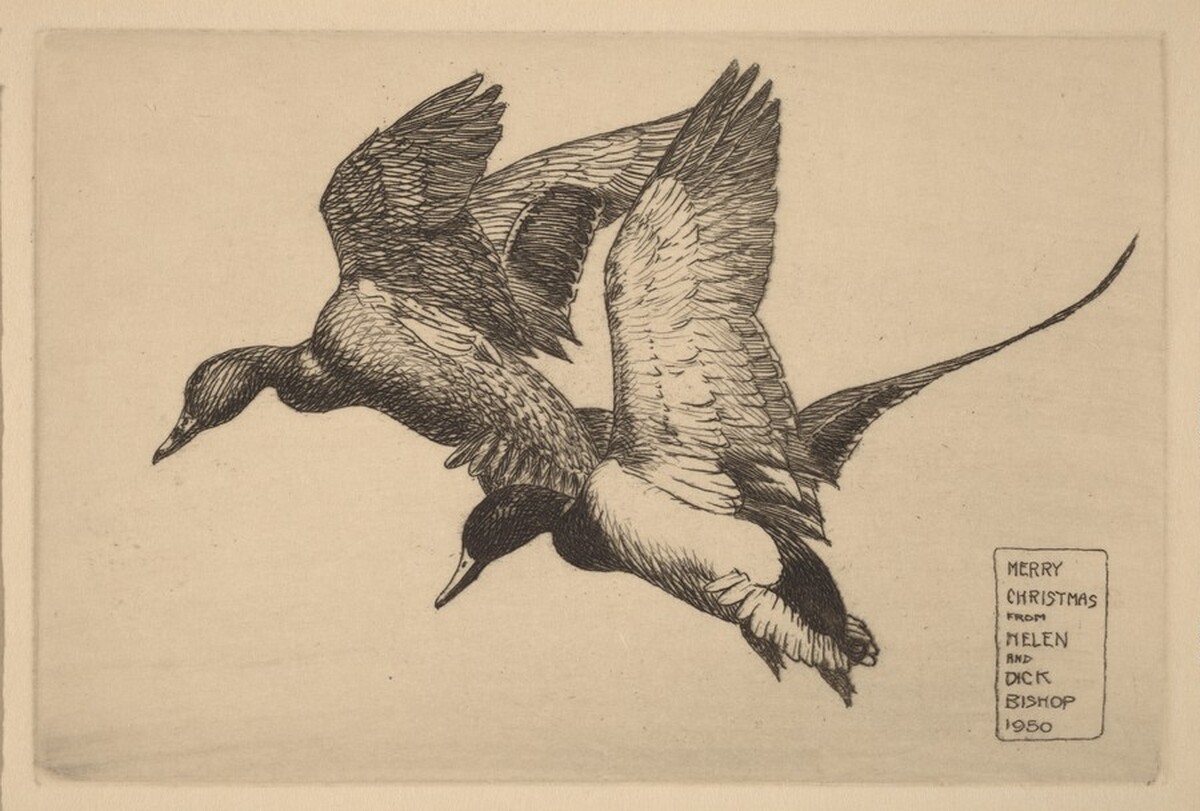 Christmas Card from Helen and Dick Bishop by Richard Evett Bishop