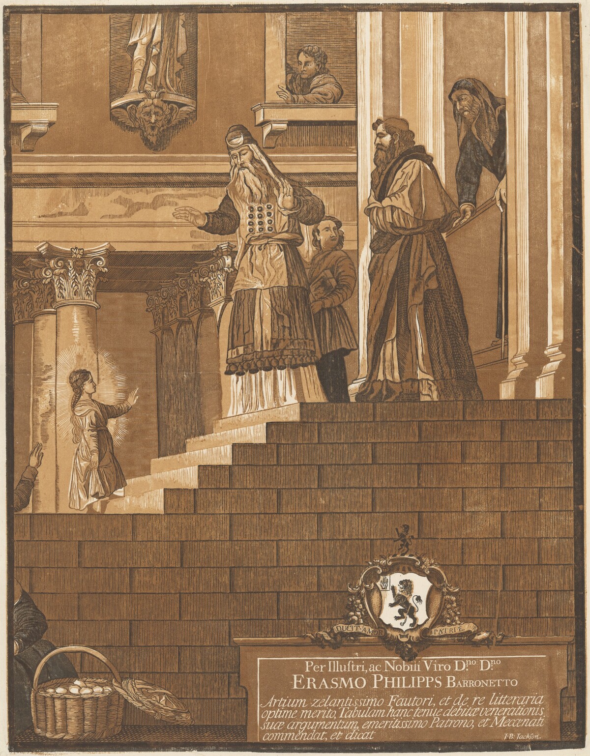 Presentation of the Virgin in the Temple (Right Panel) by John Baptist Jackson, after Titian