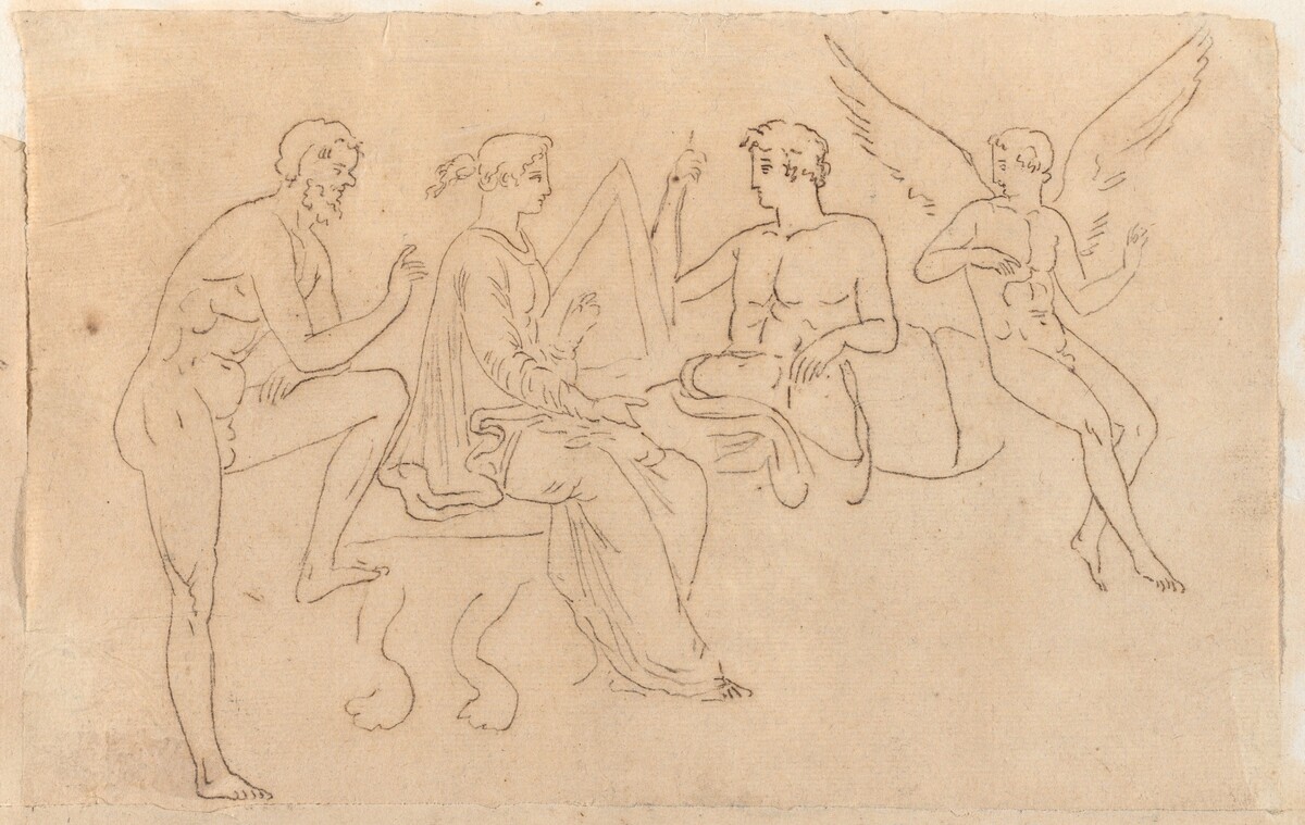 Gods and a Goddess in Conversation by Jacques-Louis David