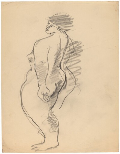 Standing Nude Turned to the Left, Head Sideways