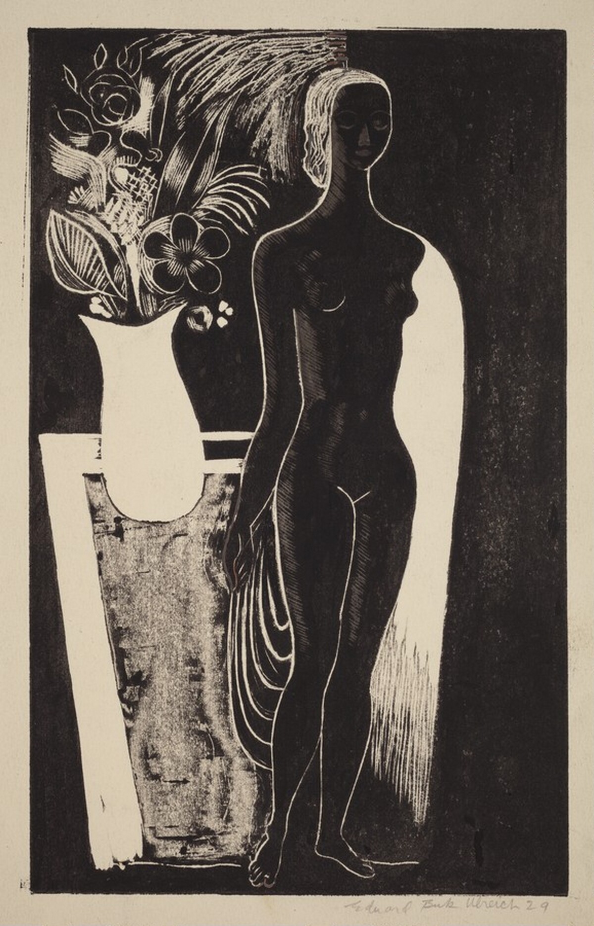 Nude with Vase by Edward Buk Ulreich