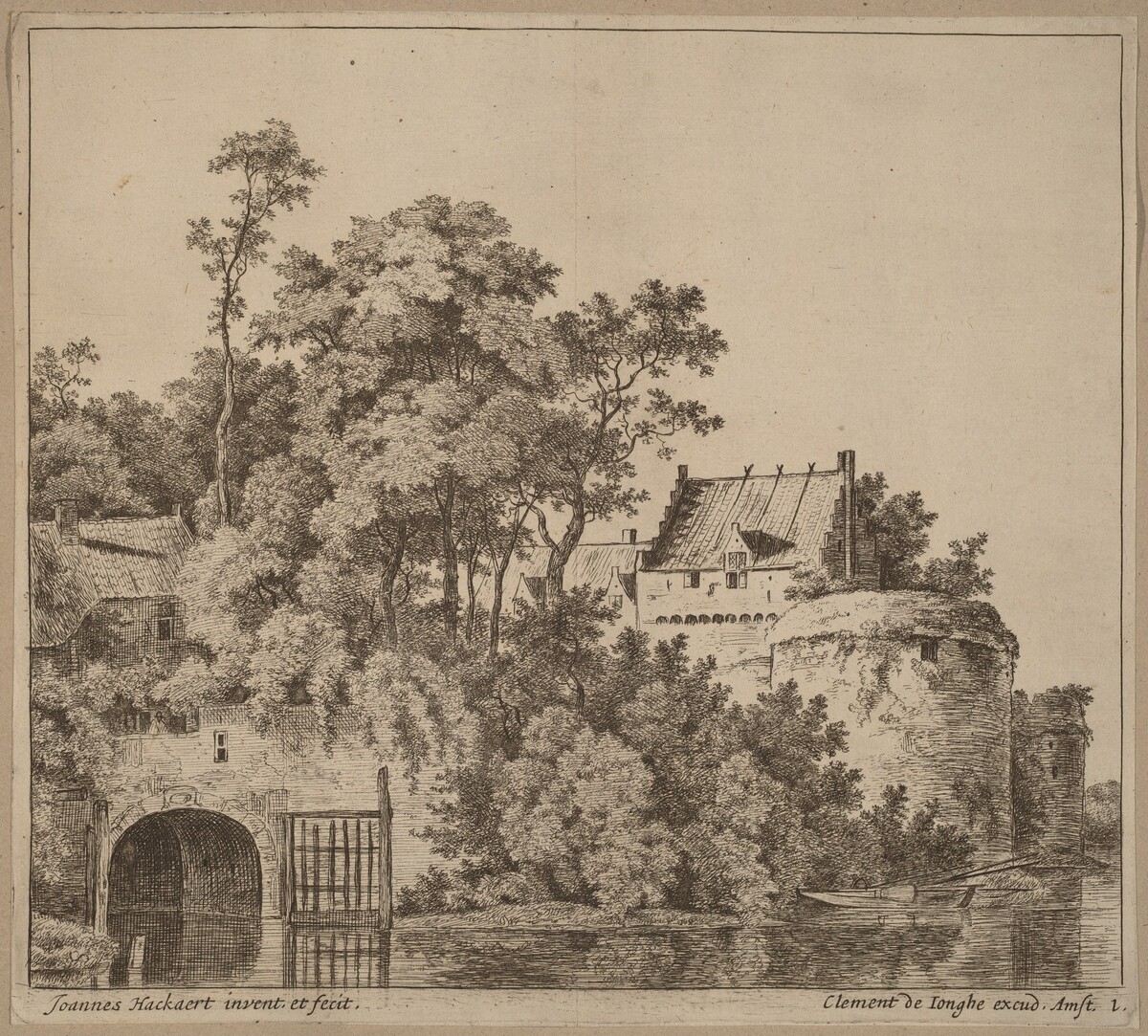 Small Town (Town Gate at Gorkum?) by Jan Hackaert