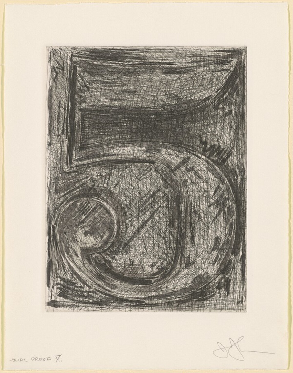 Figure 5 [trial proof 5] by Jasper Johns
