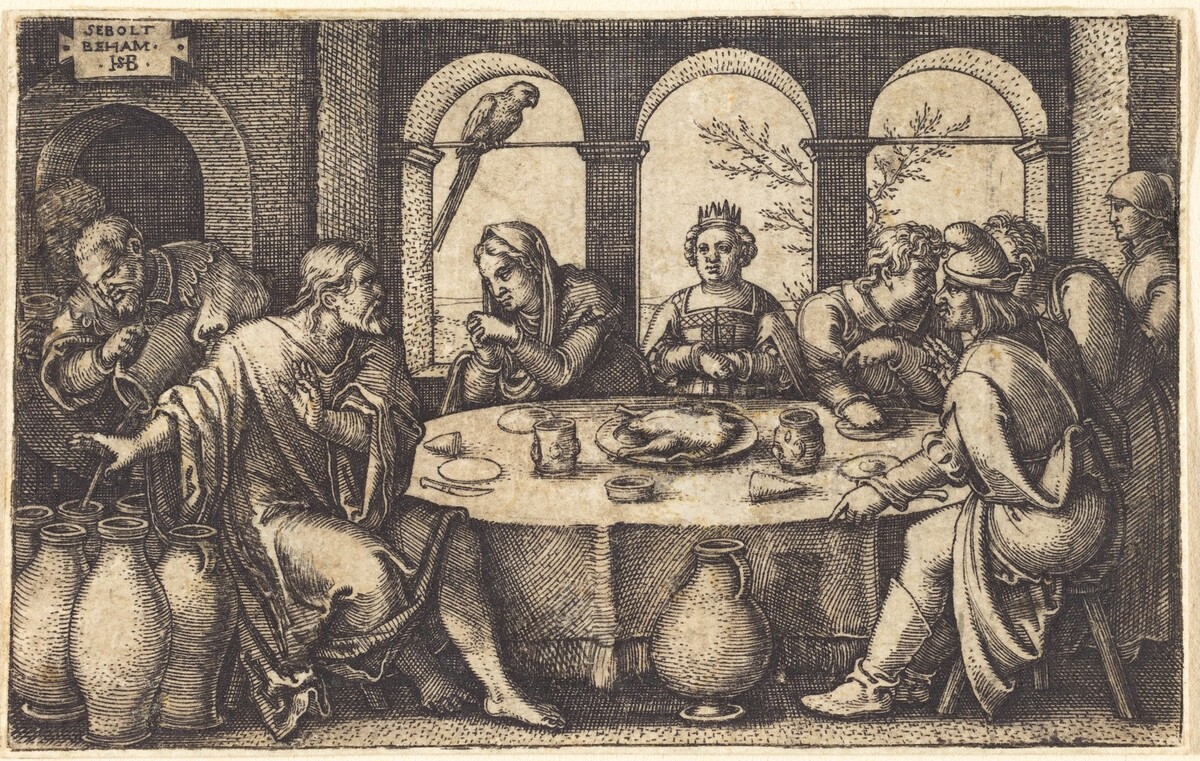 The Wedding at Cana by Sebald Beham