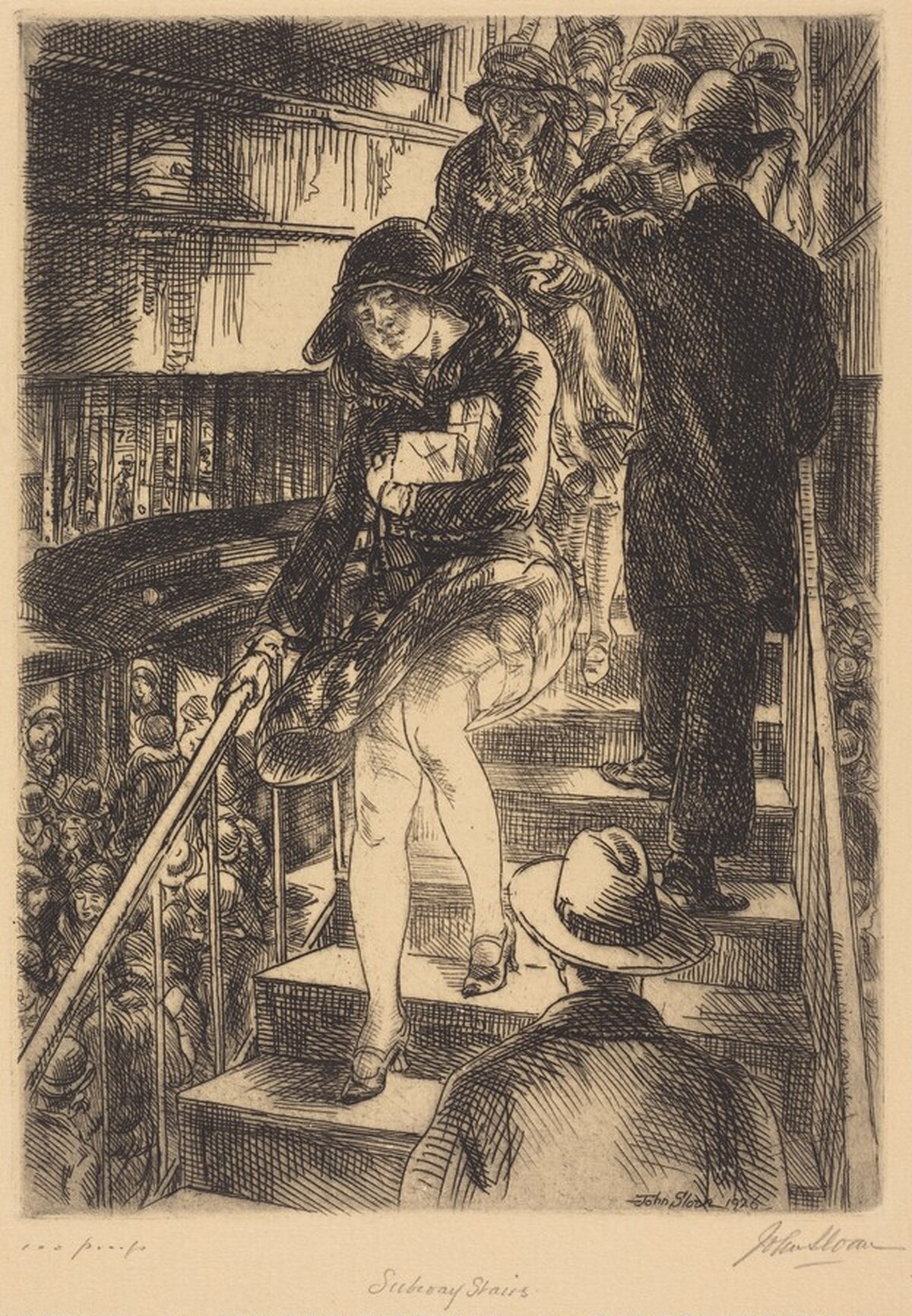 Subway Stairs by John Sloan