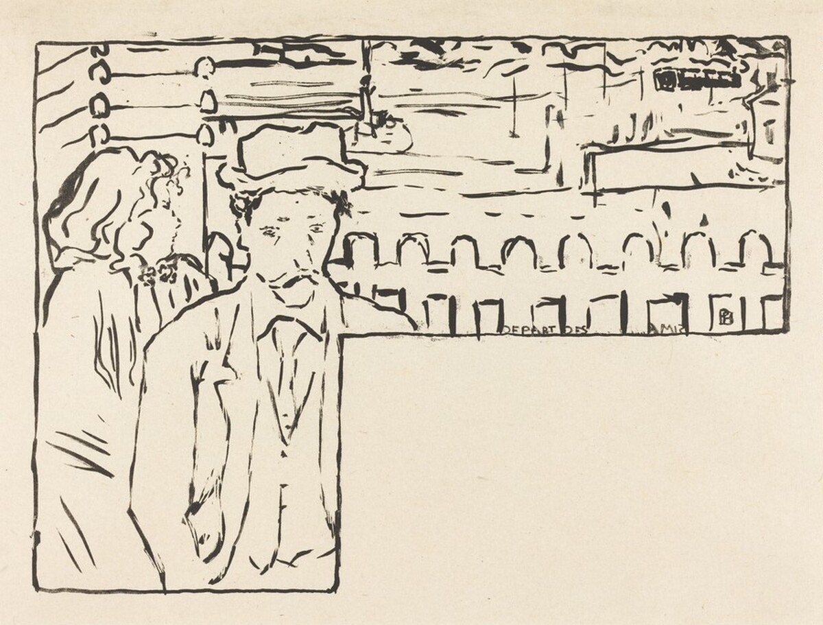 Départ des amis by Pierre Bonnard