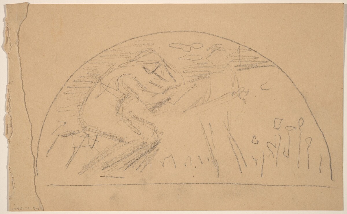Study for a Lunette [recto] by Charles Sprague Pearce
