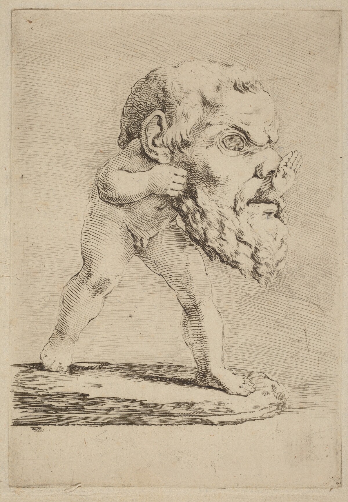 Child Wearing a Mask by Stefano Della Bella