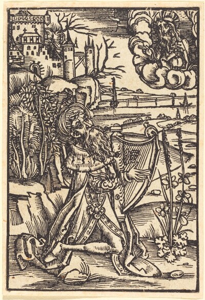 David Playing the Harp