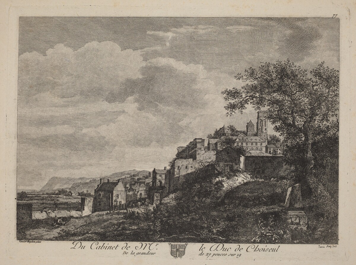 View of a Hilltown by Jeanne Deny, after Jan van der Heyden