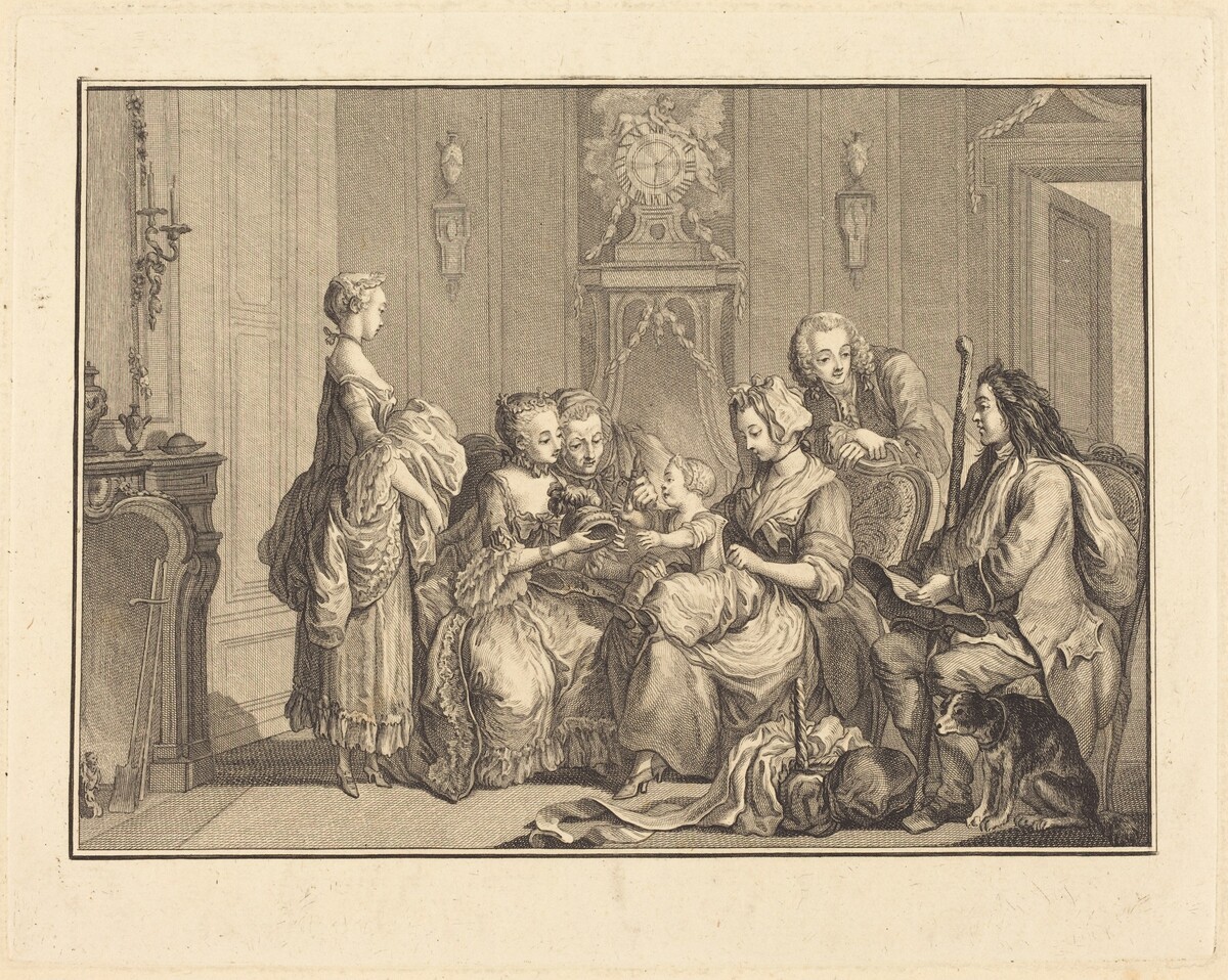 Le belle nourrice by Joseph de Longueil after Charles Eisen