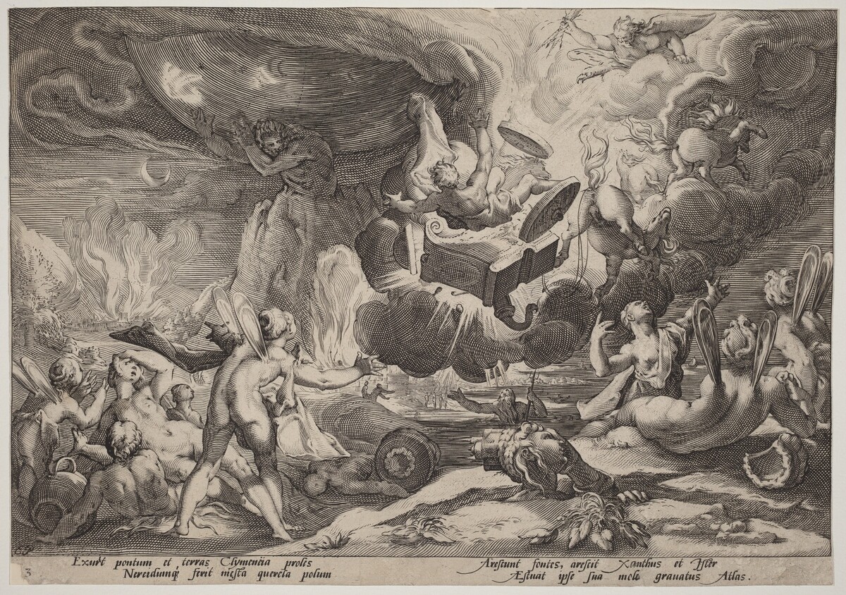 The Fall of Phaeton by Workshop of Hendrick Goltzius, after Hendrick Goltzius