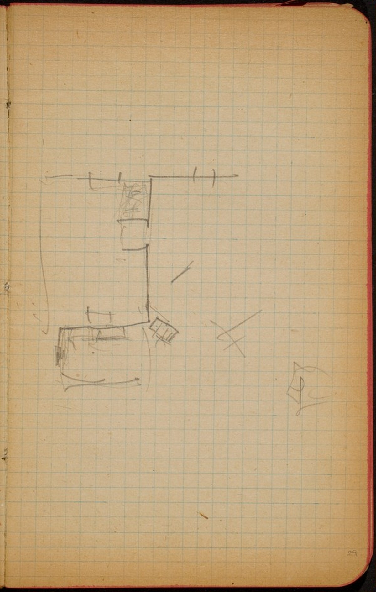 Grundriß (Floor Plan) [p. 29] by Max Beckmann