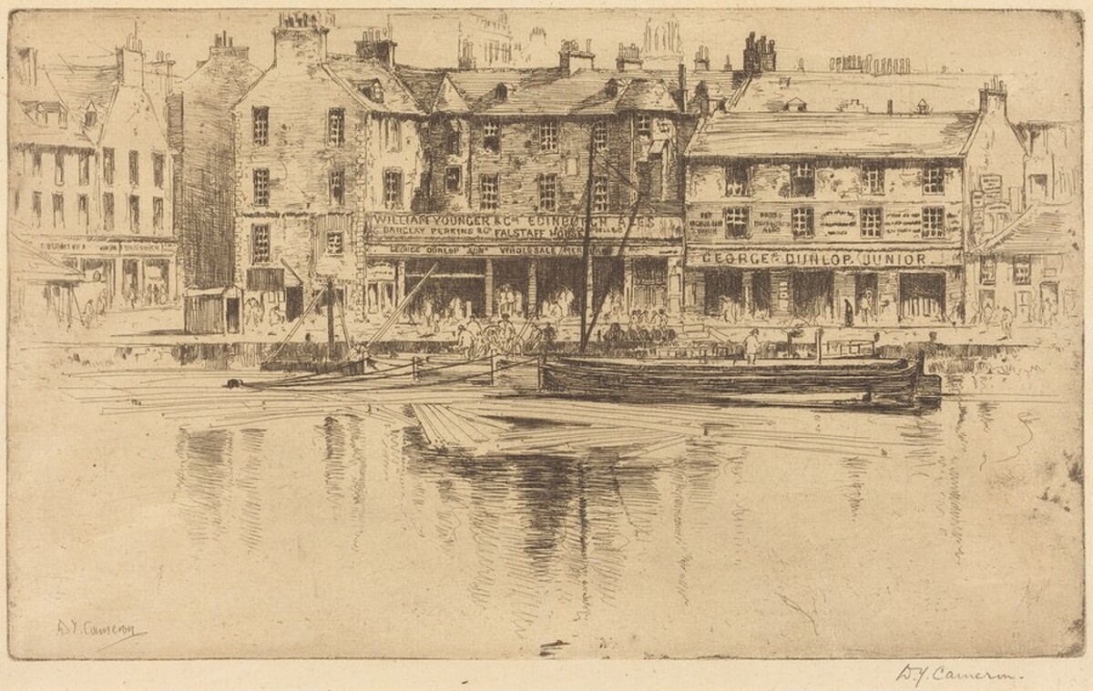 Old Houses, Greenock by David Young Cameron