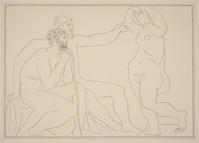 Two Sculptors before a Statue (Deux sculpteurs devant une statue)