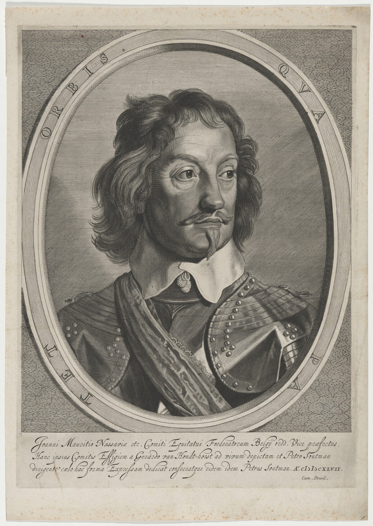John Maurice, Count of Nassau by Pieter Claesz Soutman after Gerrit van Honthorst