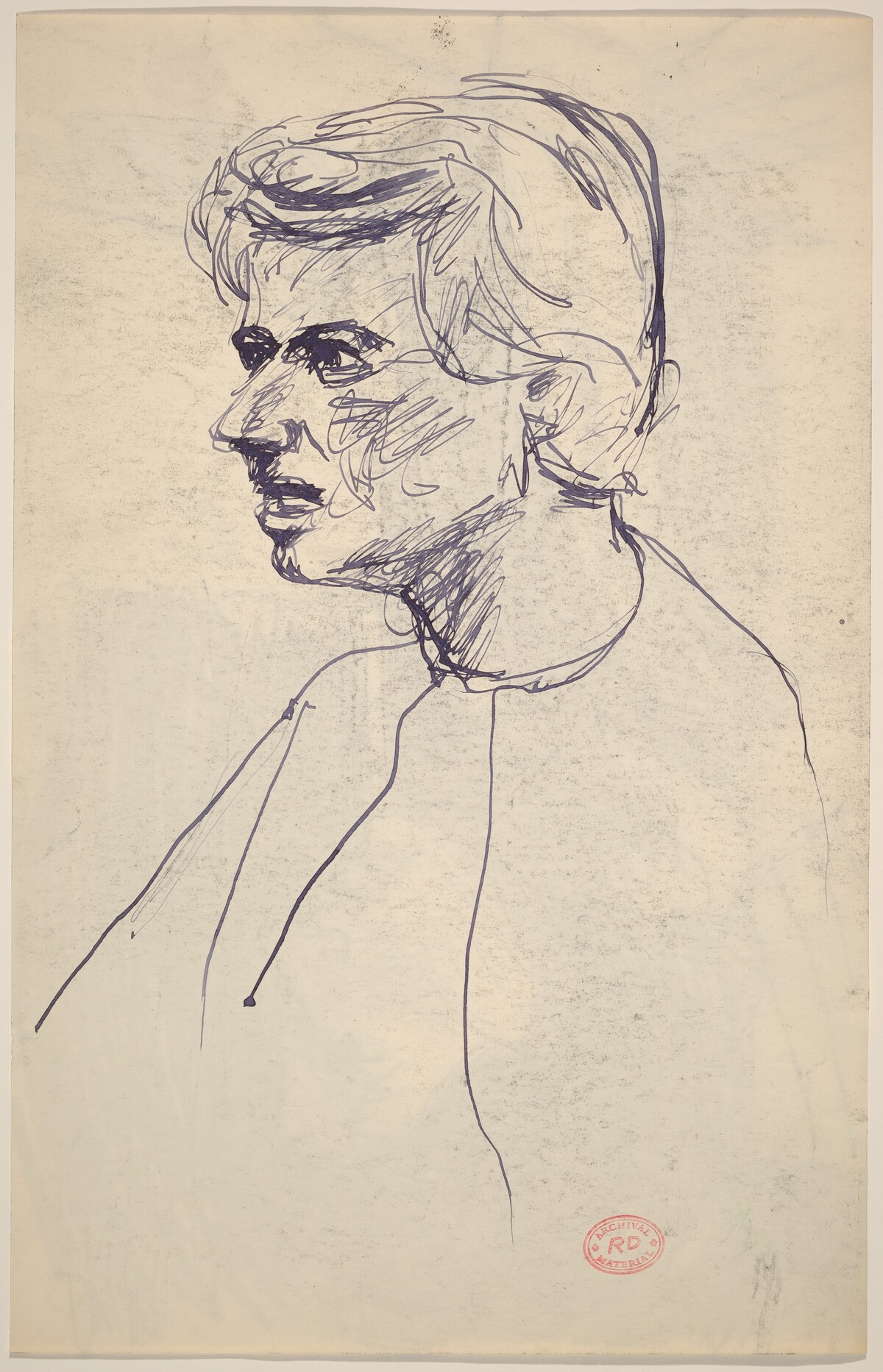 Untitled [woman facing left] [verso] by Richard Diebenkorn