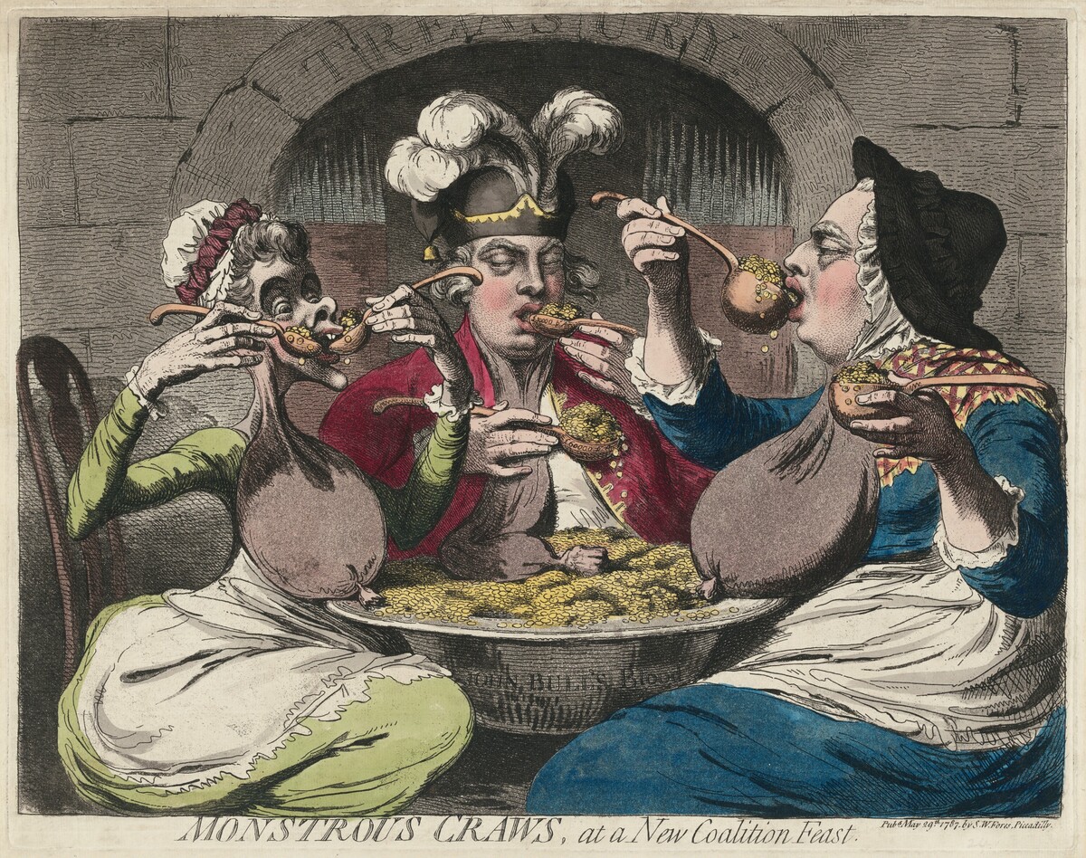 Monstrous Craws, at a New Coalition Feast by James Gillray