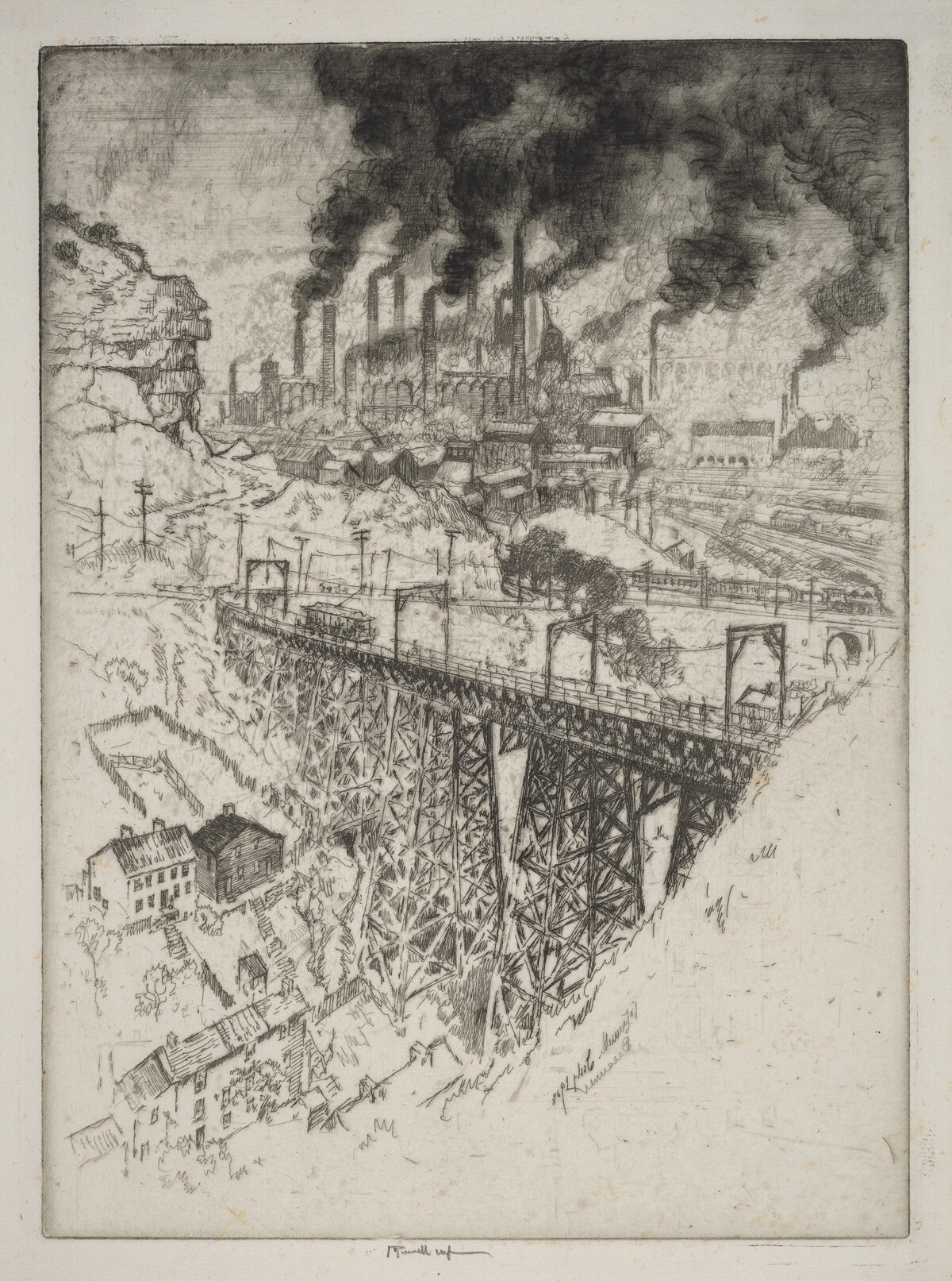 Edgar Thomson Works, Bessemer by Joseph Pennell