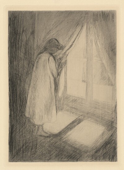 Girl at Window (Madchen im Hemd am Fenster)