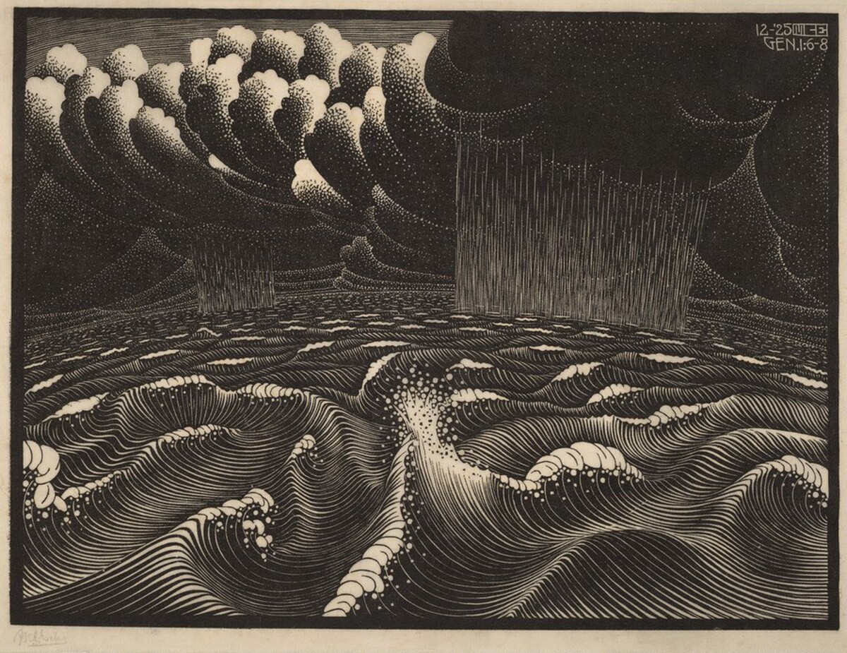 The Second Day of the Creation by M.C. Escher