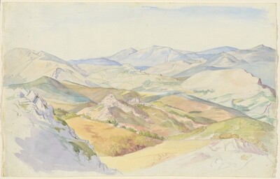 The Sabine Hills and Rocca Santo Stefano Seen from Civitella