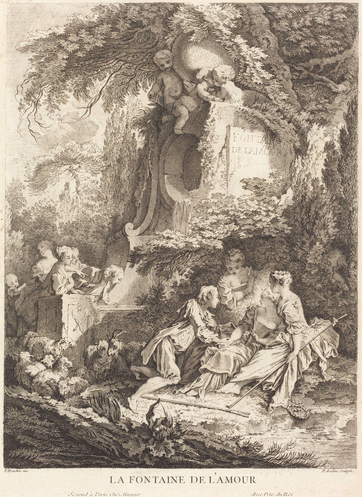 La Fontaine de l'Amour by Pierre-Alexandre Aveline after François Boucher