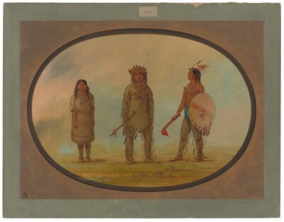 Athapasca Chief, His Wife, and a Warrior