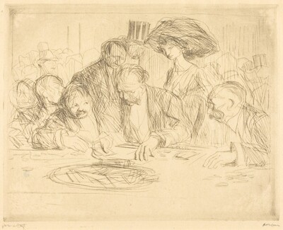 A la table de jeu (2e planche) (At the Gambling Table) (second plate)