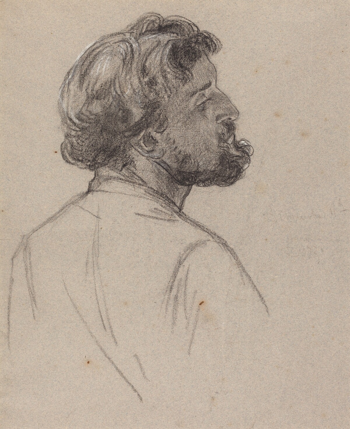 Head of a Bearded Gentleman by Charles-Louis-Lucien Müller