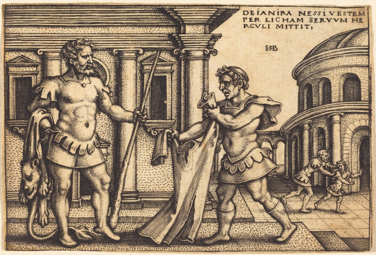 Lichas Presenting Nessus' Tunic to Hercules by Sebald Beham