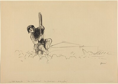 a) La fête nationale (The National Holiday) (recto); b) Woman Holding Child (verso)