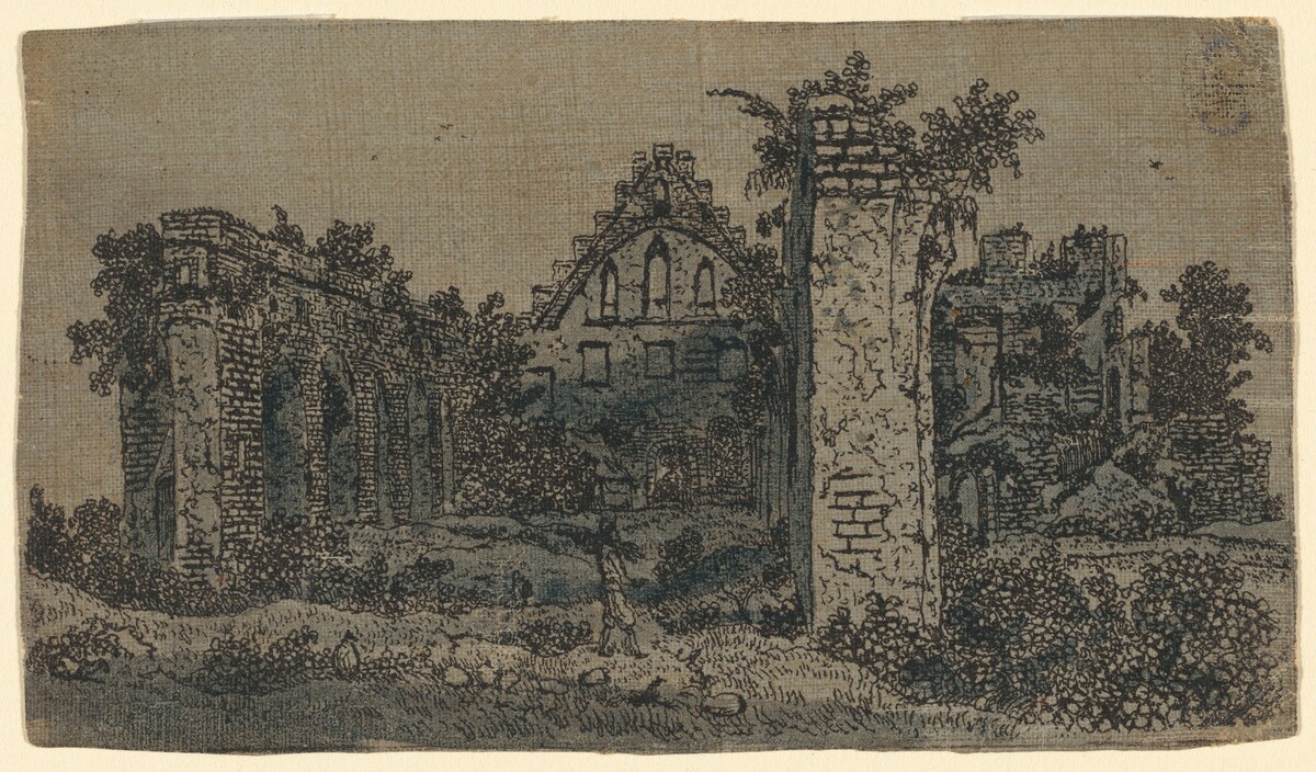 Ruins of the Abbey of Rijnsburg: Small Version by Hercules Seghers