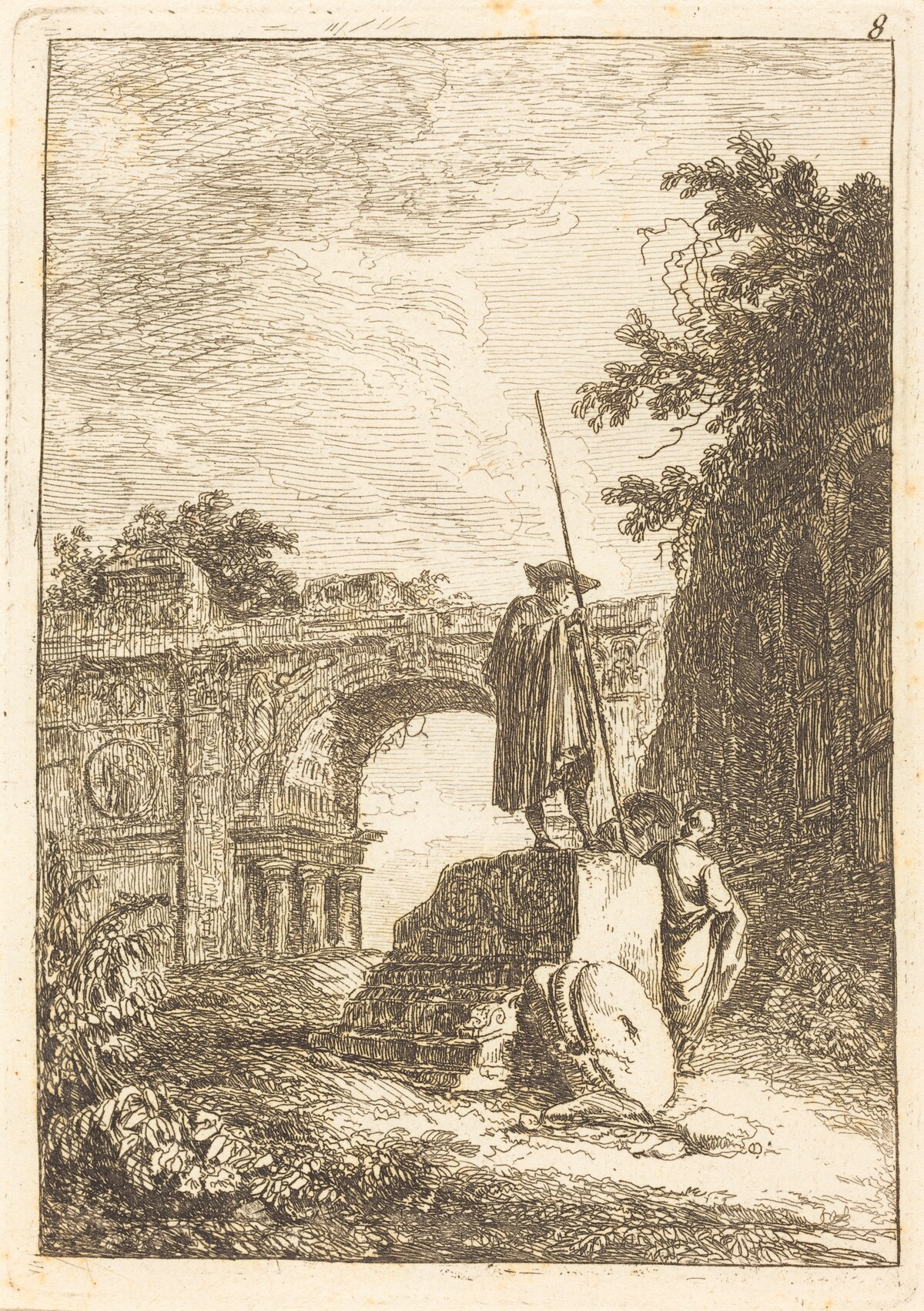 The Triumphal Arch by Hubert Robert