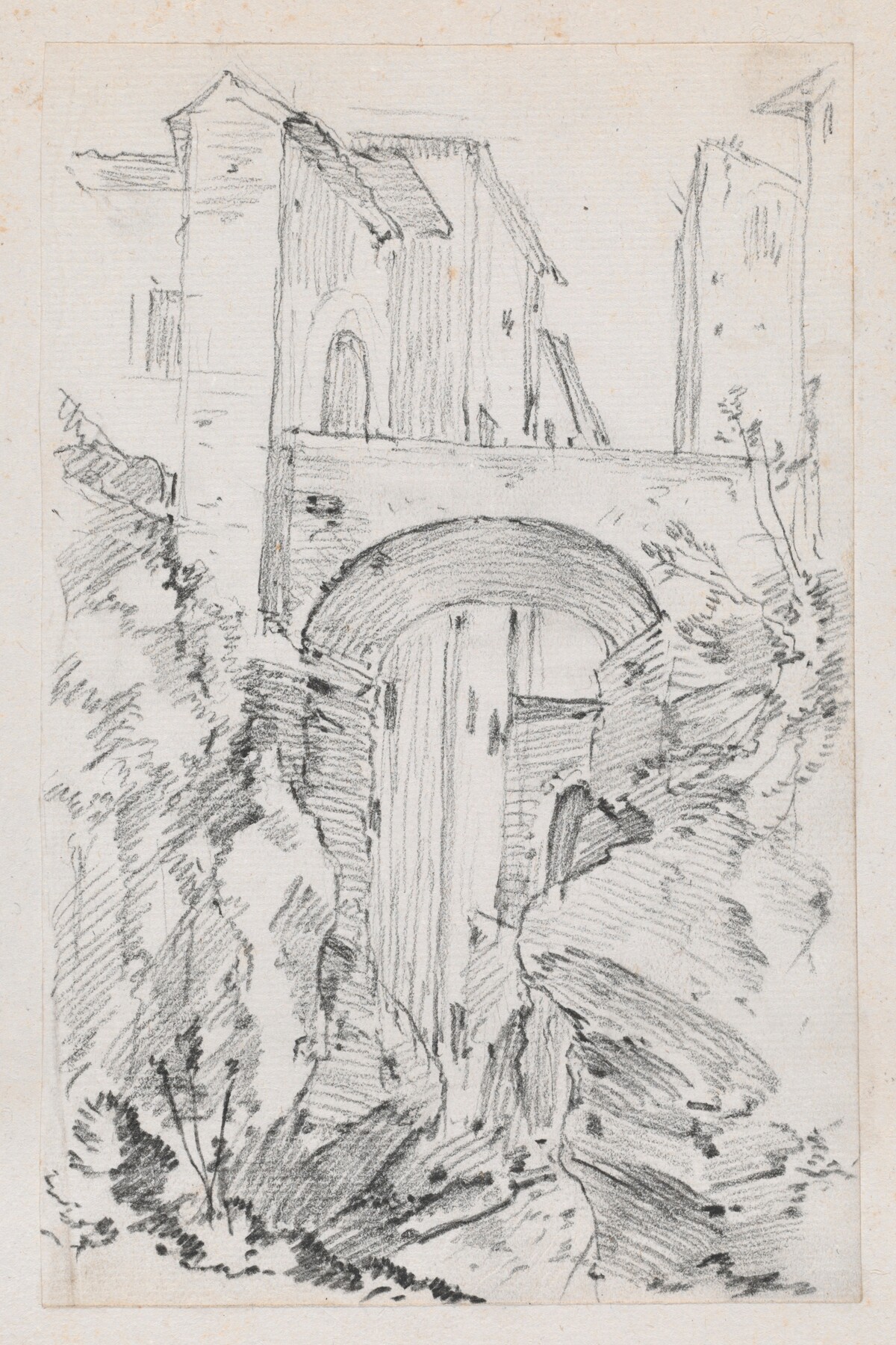 A High Bridge in Tivoli by Joseph-Marie Vien
