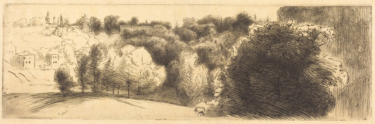 The Road Leading to Bellevue (Le Chemin montant à Bellevue) by Félix Bracquemond