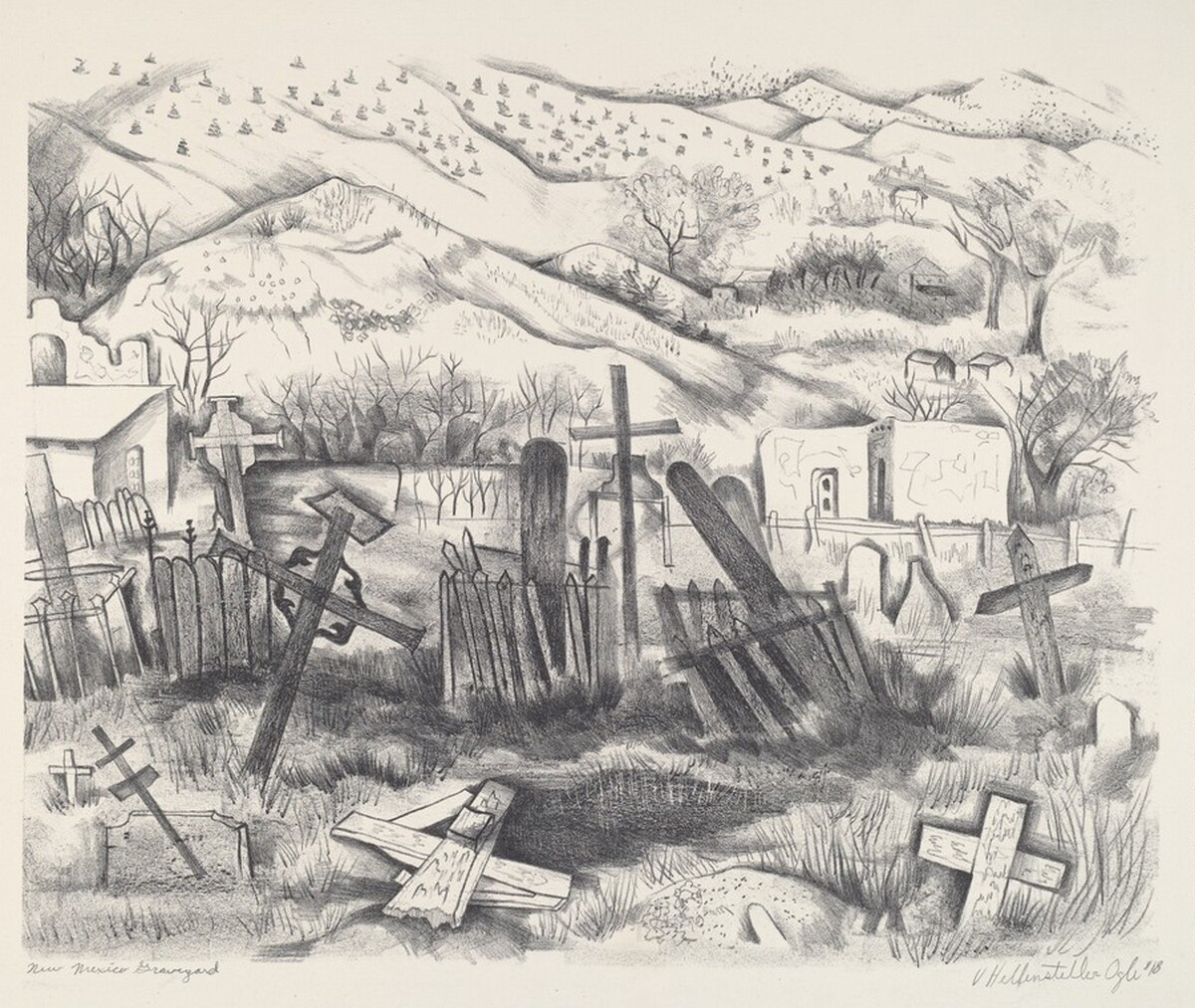 New Mexico Graveyard by Veronica Helfensteller
