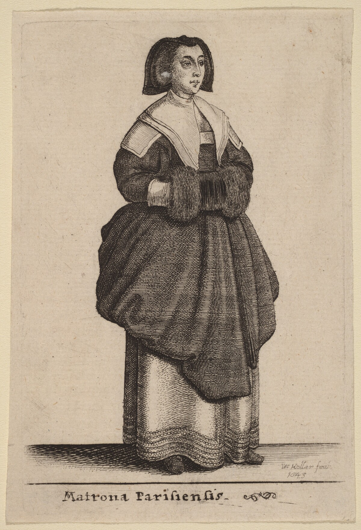 Matrona Parisiensis by Wenceslaus Hollar