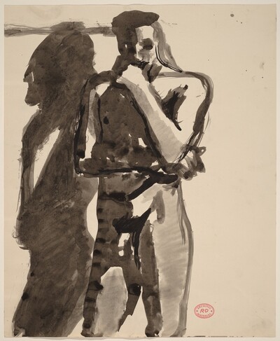 untitled [standing female nude with right arm behind back]