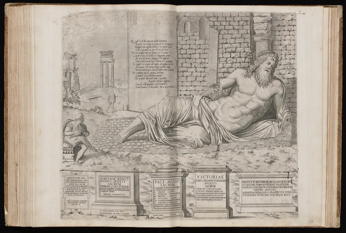The Statue of Marforio by Italian 16th Century, published by Antonio Lafreri